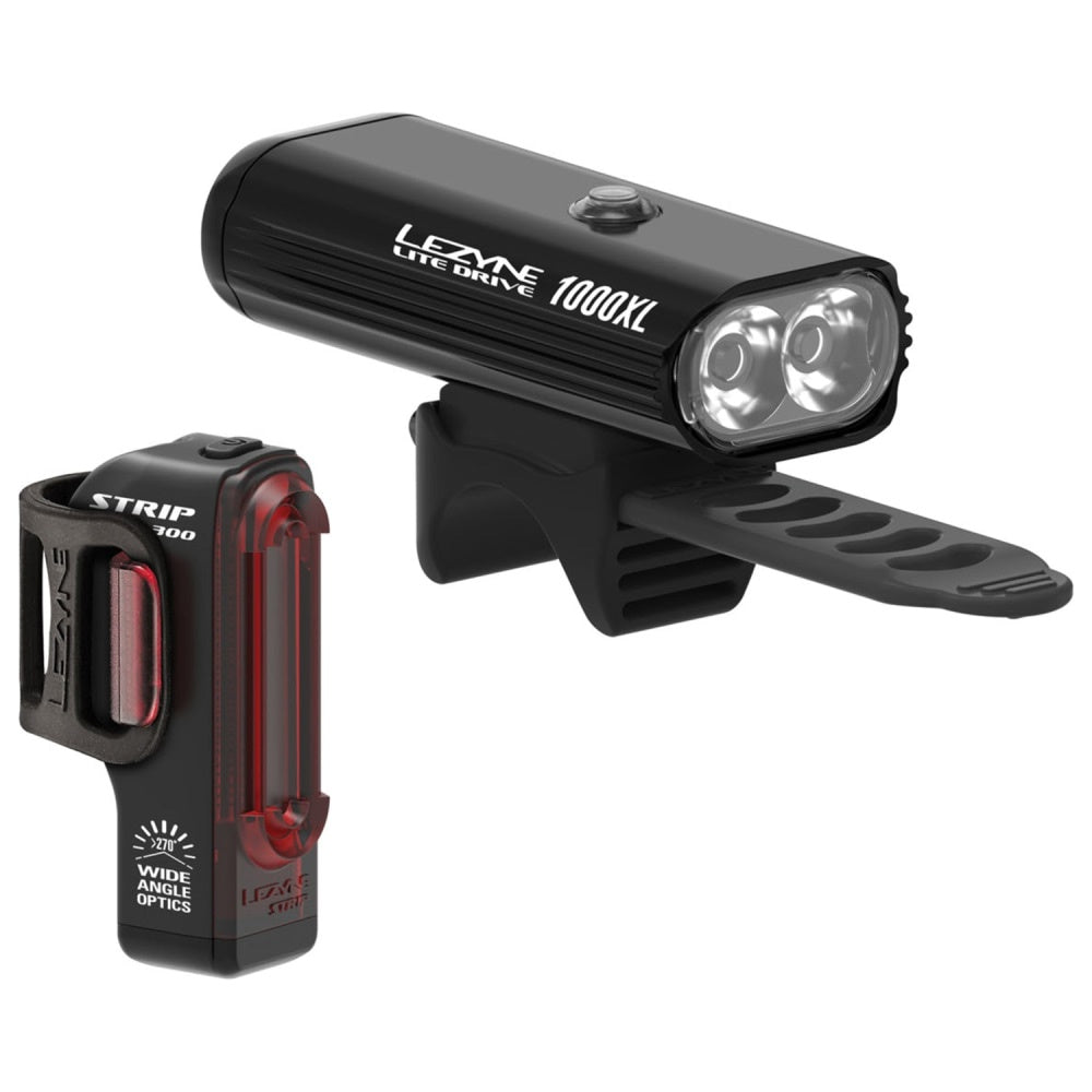 Lezyne Lite Drive 1000XL &amp; Strip Drive Pro 300 Combo