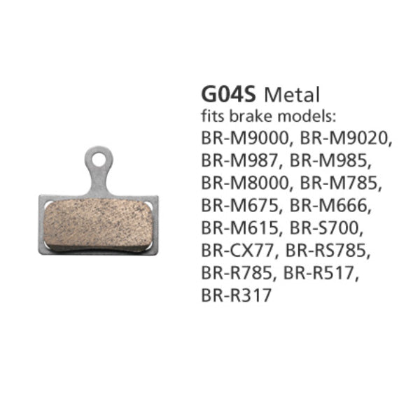 Shimano BR-M8000 Disc Brake Pads G04S Metal 1 Pair